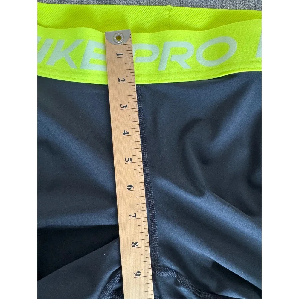 Nike Pro Womens Mid Rise Full‎ Length Training Leggings Black Volt CZ9779-013 M
